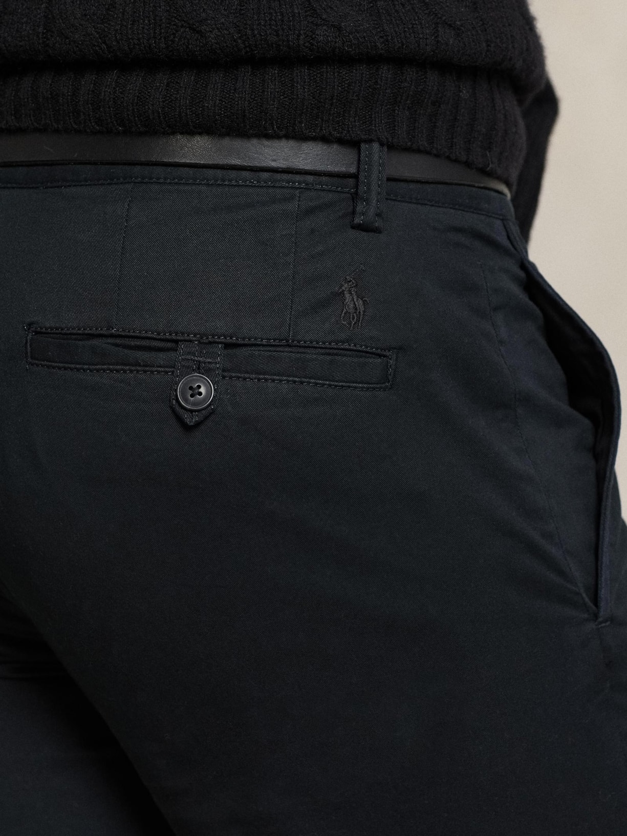 Calça Masculina Casual Slim Fit Bedford Pant Preto Polo Ralph Lauren