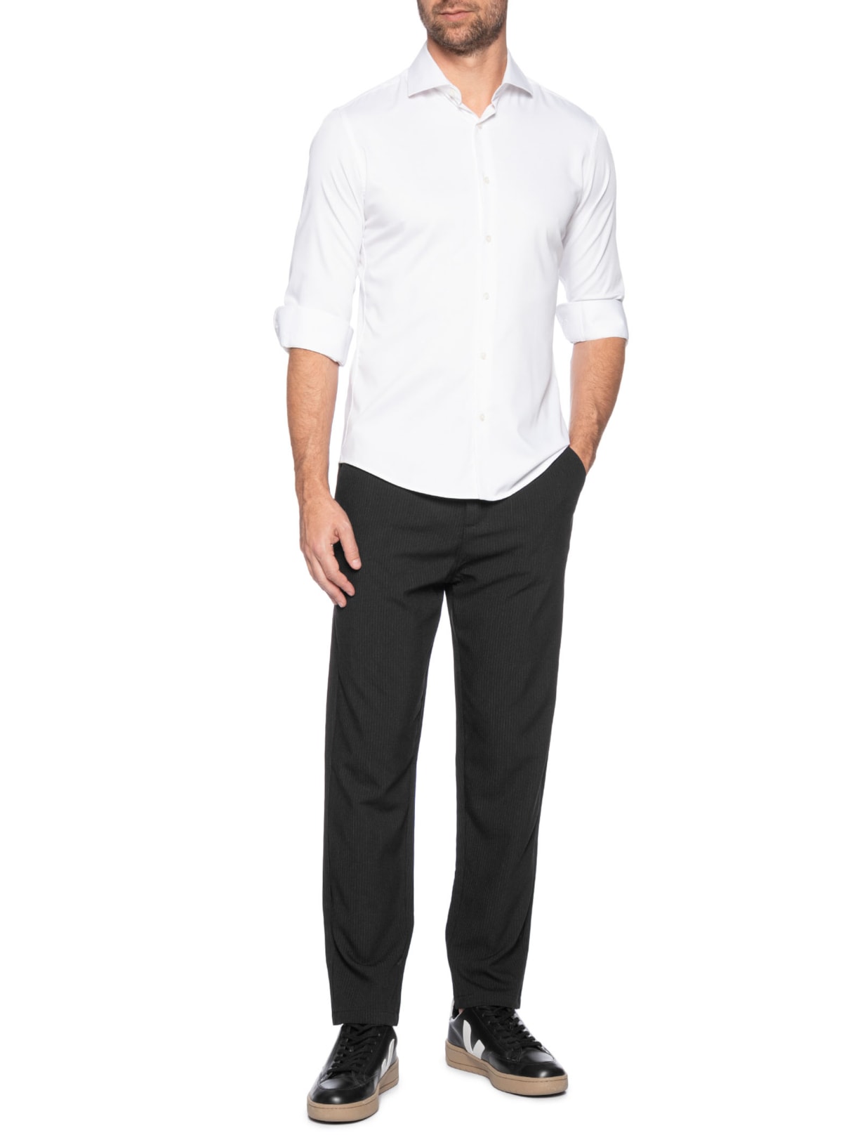 Calça Masculina Casual Work Reta Preto '2 Essential