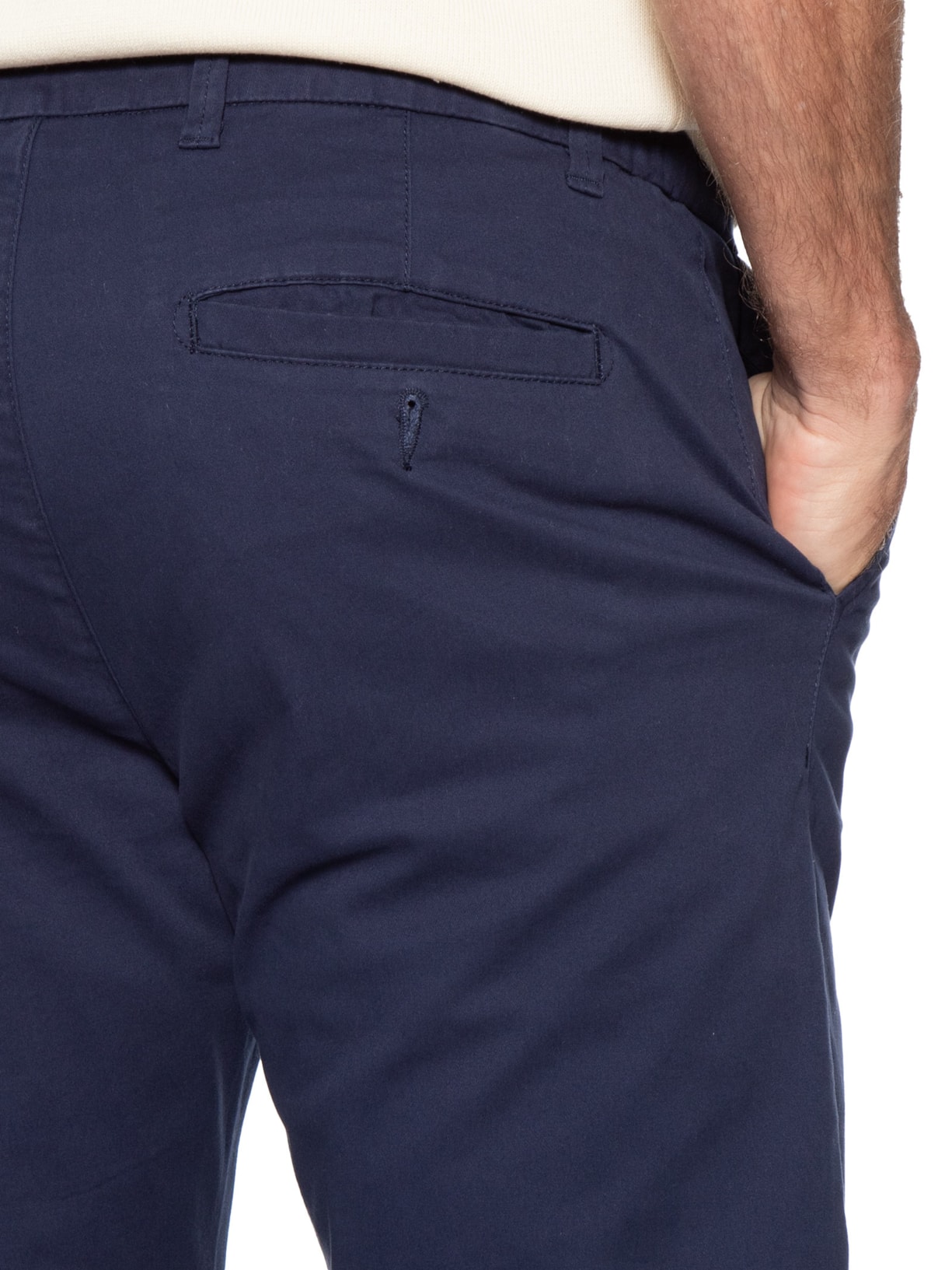 Calça Masculina Chino Cintura Ajustável Azul '2 Essential