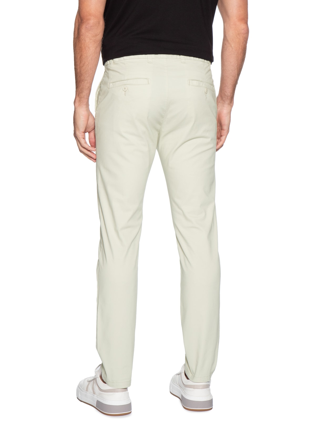 Calça Masculina Chino Cintura Ajustável Bege '2 Essential