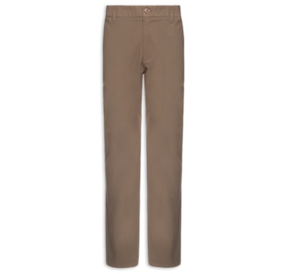 Calça Masculina Chino Cintura Ajustável - Marrom