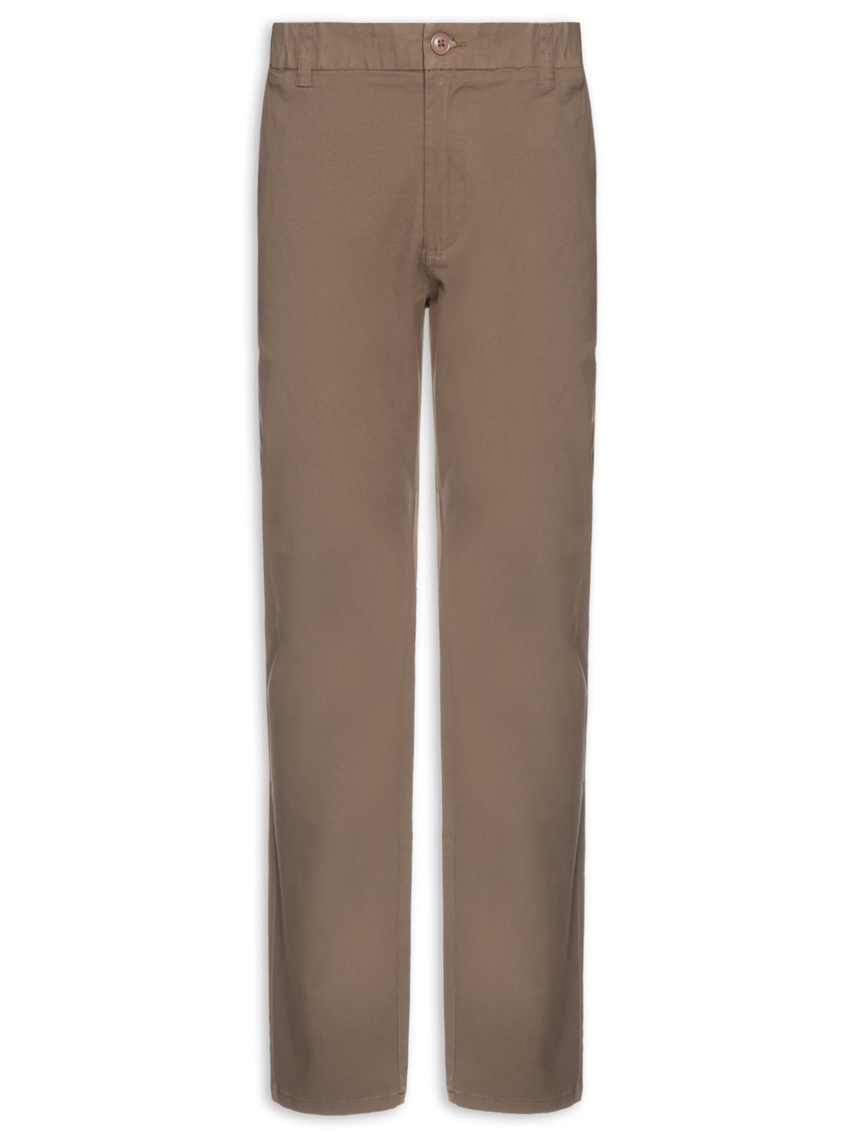 Calça Masculina Chino Cintura Ajustável - Marrom