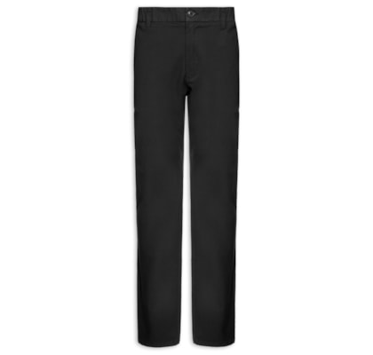 Calça Masculina Chino Cintura Ajustável - Preto