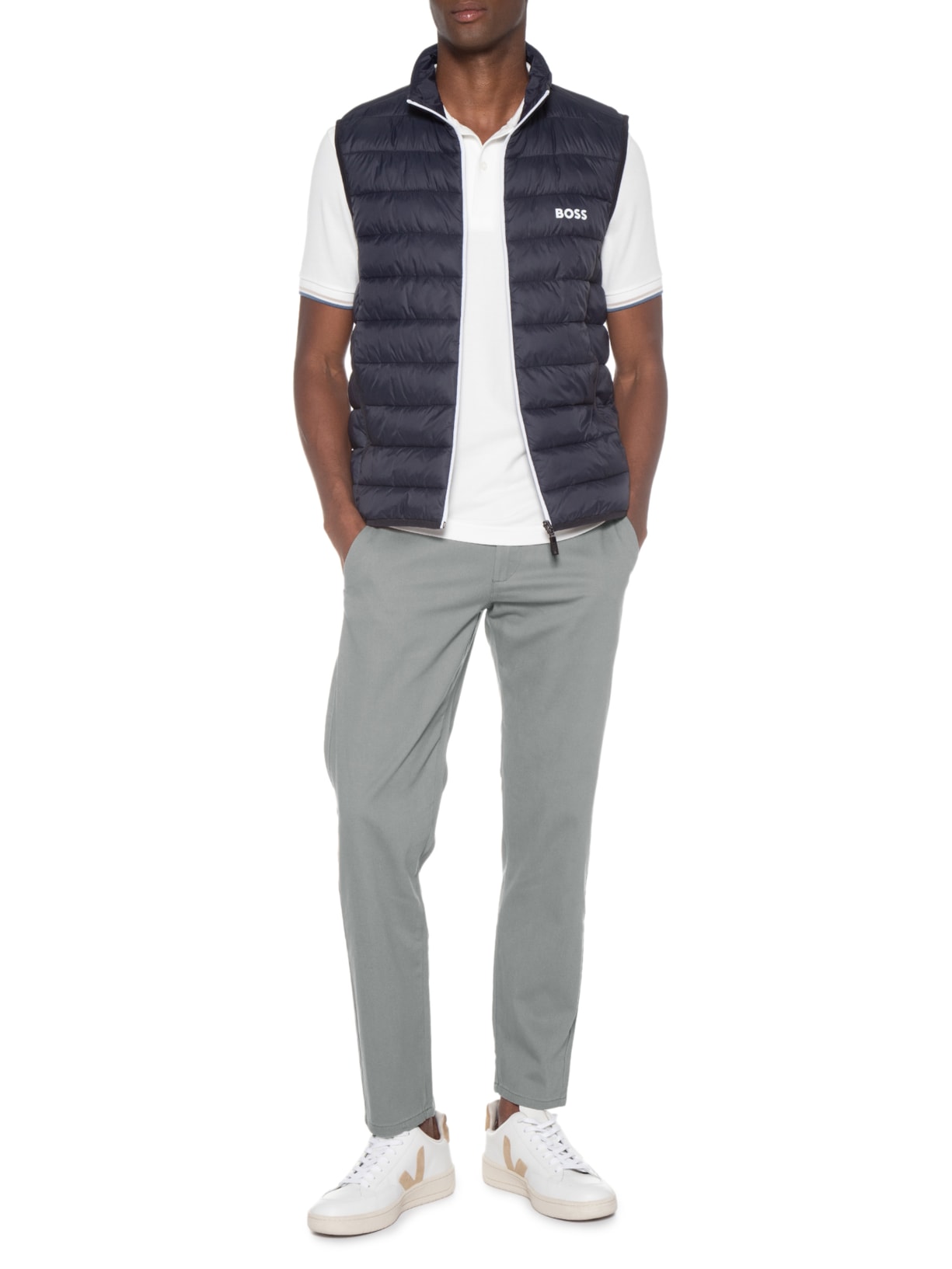 Calça Masculina Chino Cinza '2 Essential