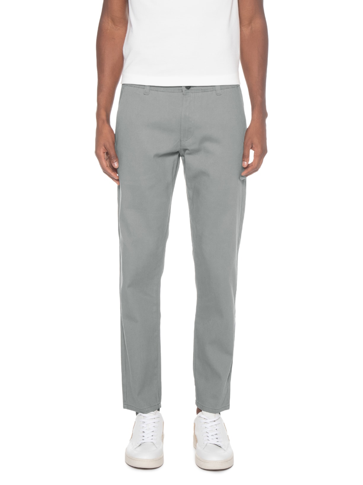 Calça Masculina Chino Cinza '2 Essential