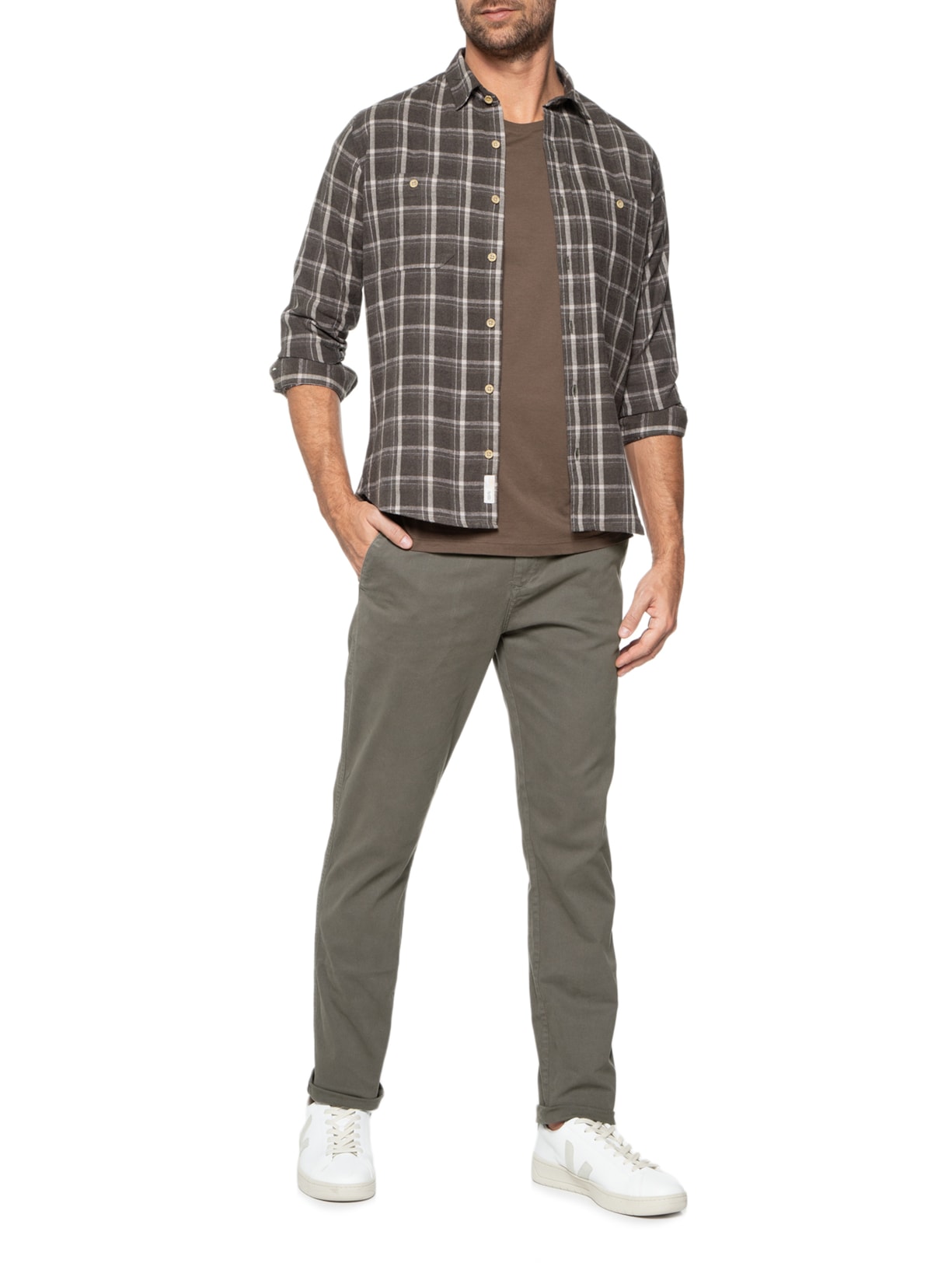 Calça Masculina Chino Cinza Pineapple