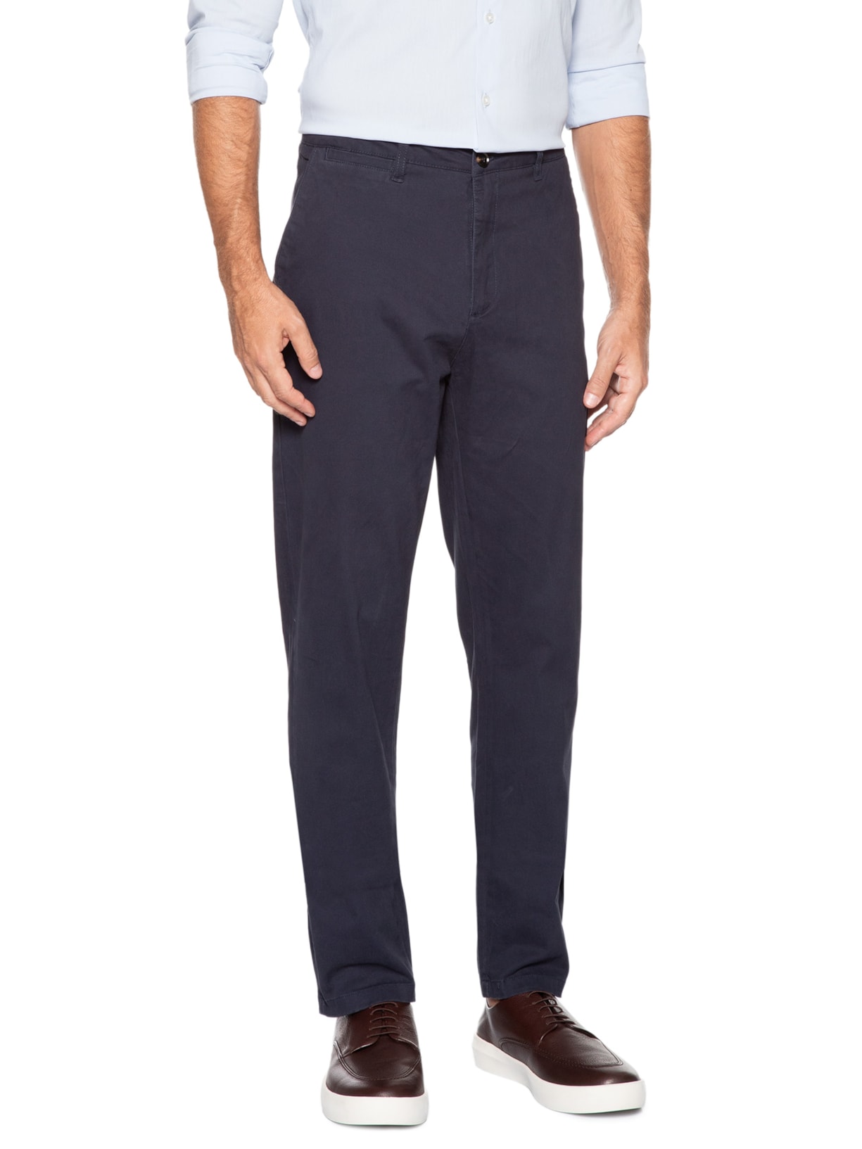 Calça Masculina Chino Color Reta Azul '2 Essential