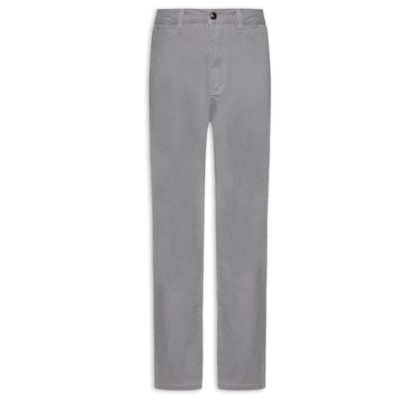 Calça Masculina Chino Color Reta - Cinza