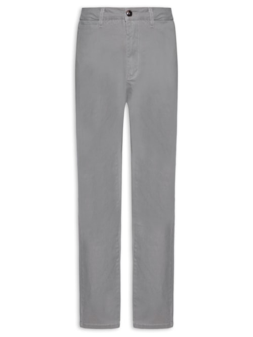 Calça Masculina Chino Color Reta - Cinza