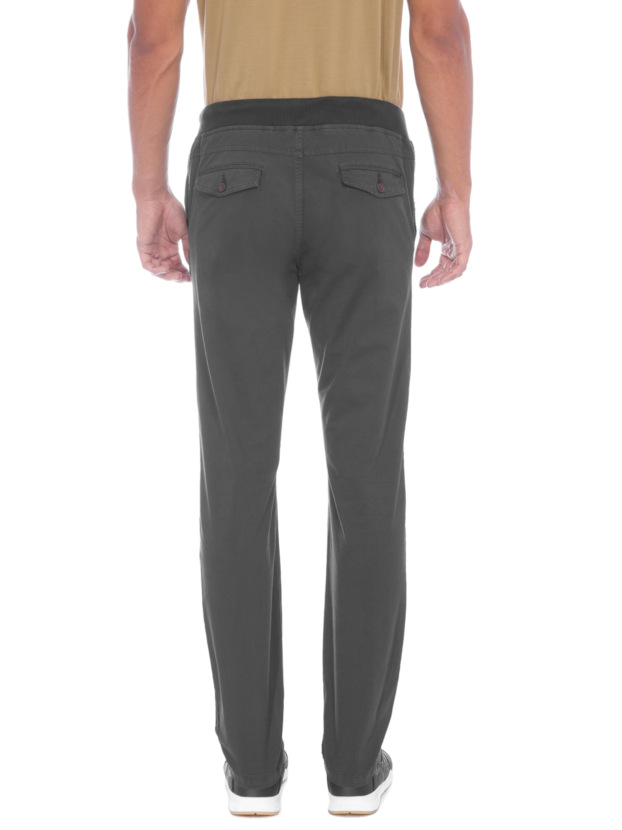 Calça Masculina Chino Com Elástico  Preto Jab
