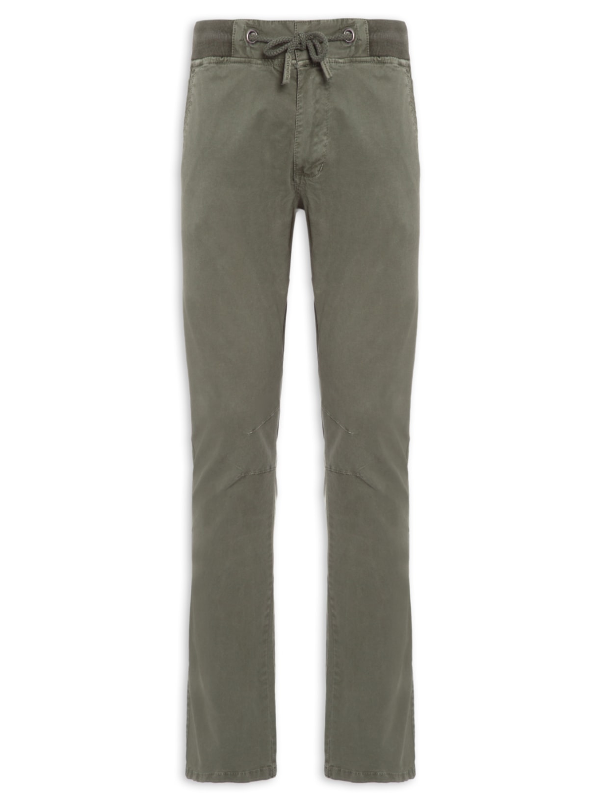 Calça Masculina Chino Com Elástico - Verde