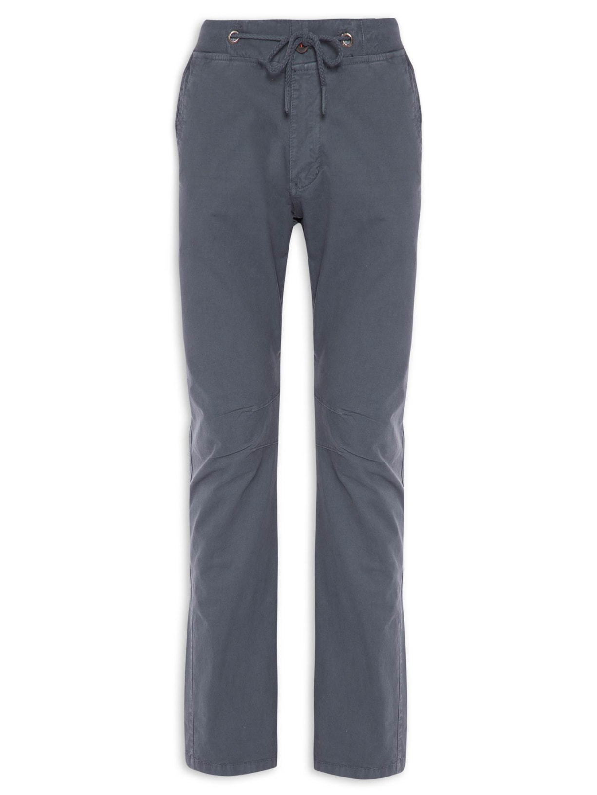 Calça Masculina Chino Com Ribana - Azul