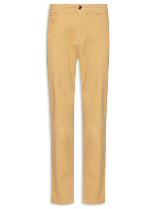 Calça Masculina Chino Sarja Color - Bege