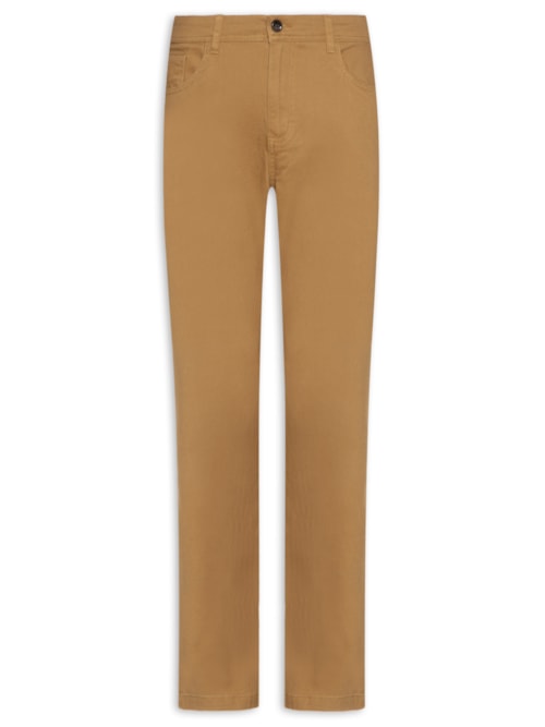 Calça Masculina Chino Sarja Color - Marrom