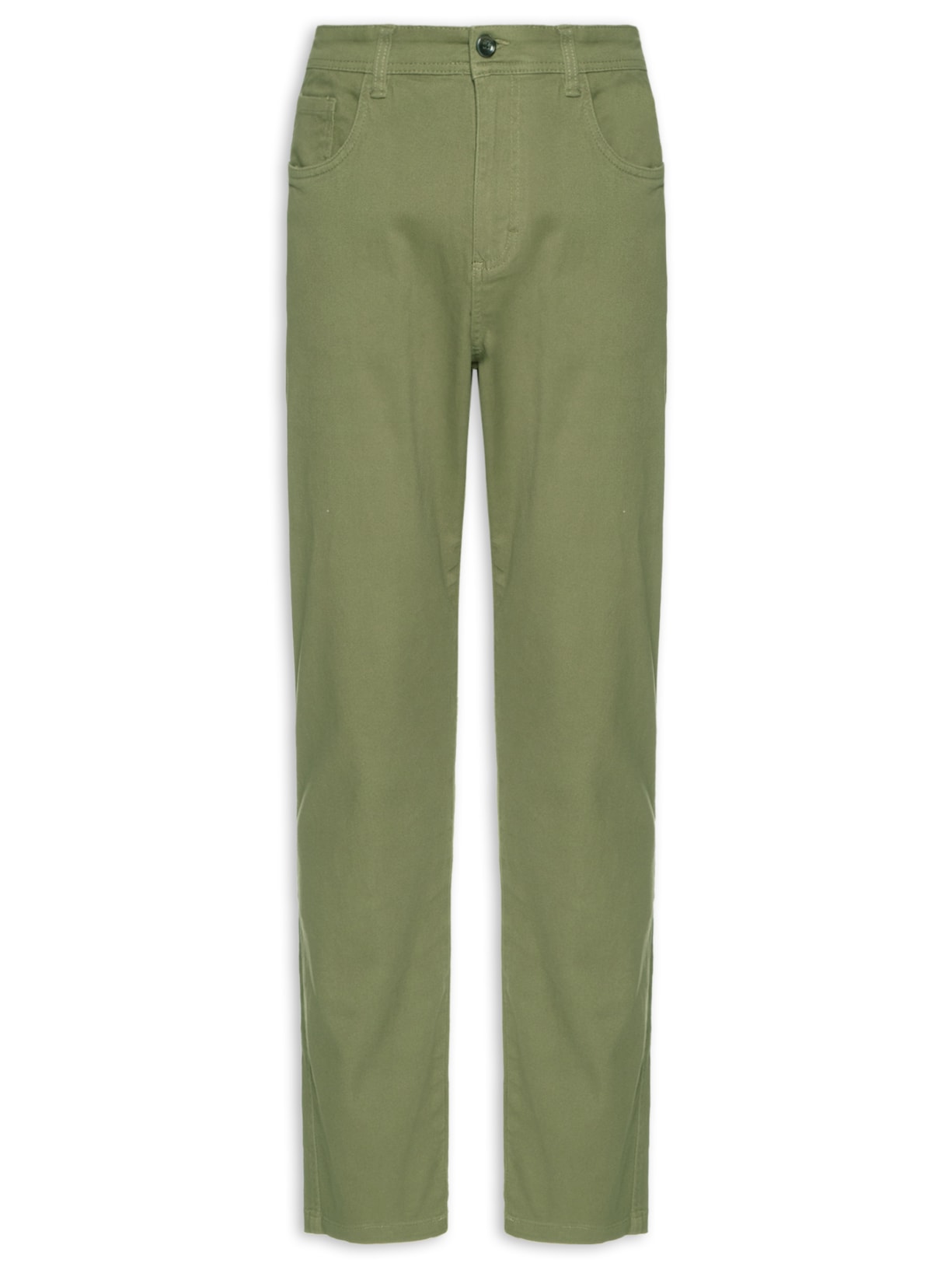Calça Masculina Chino Sarja Color Verde Basiq Men