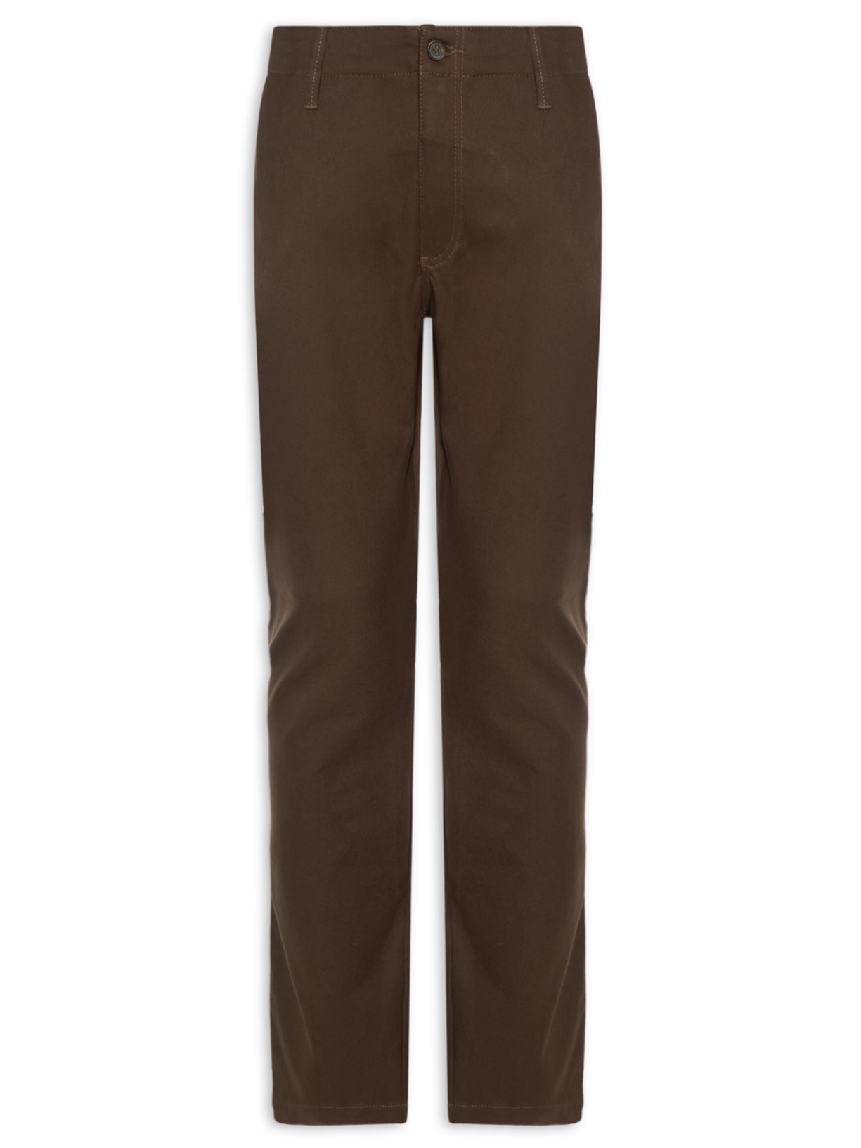 Calça Masculina Chino Sarja Elastano - Marrom