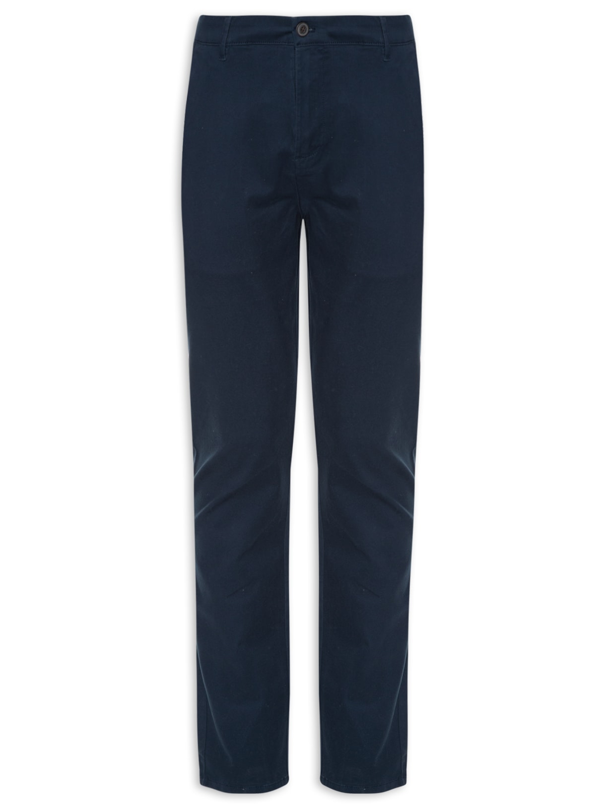 Calça Masculina Chino Skinny Clássica Sarja - Azul