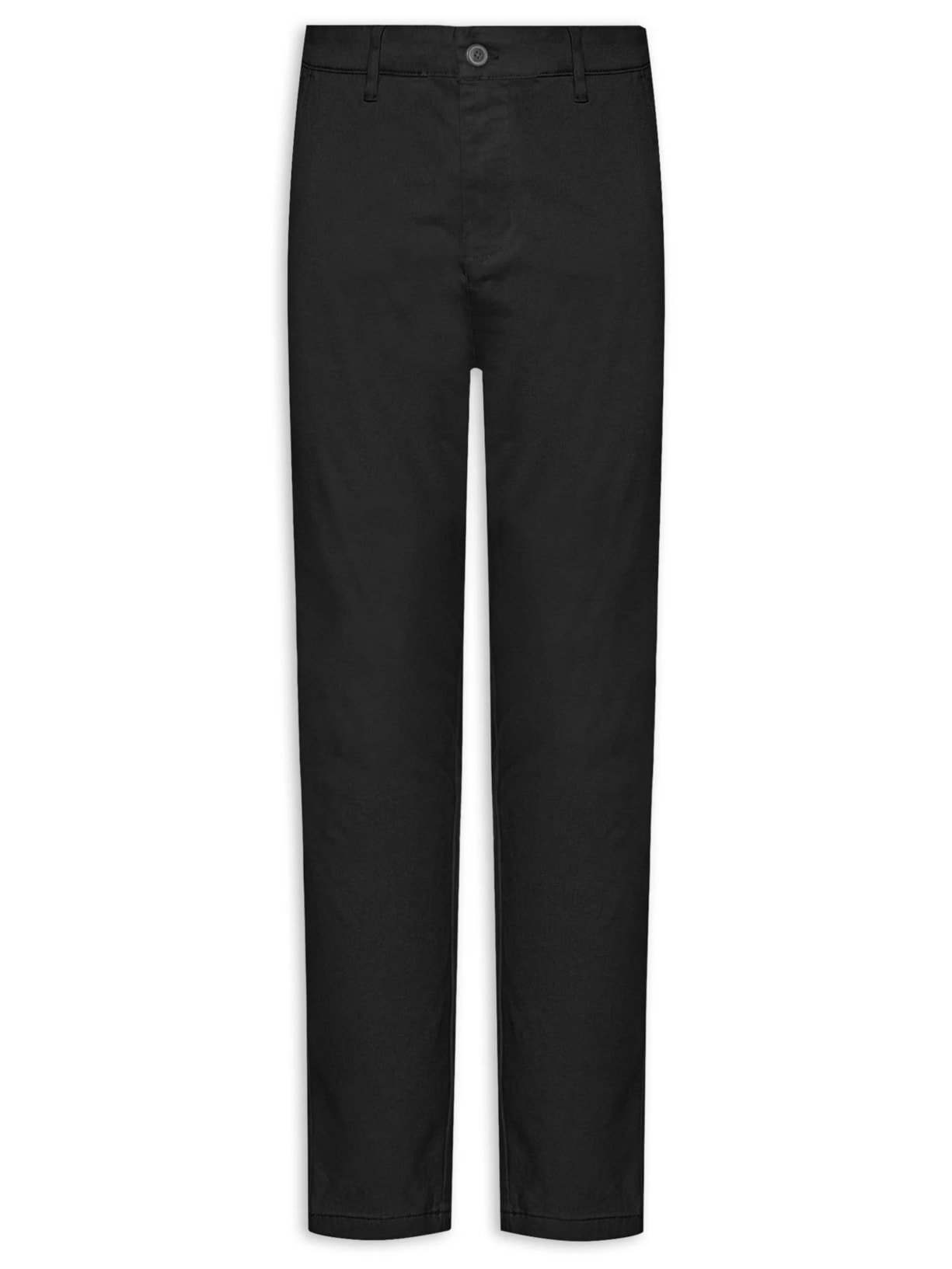 Calça Masculina Chino Skinny Clássica Sarja (PA) - Preto