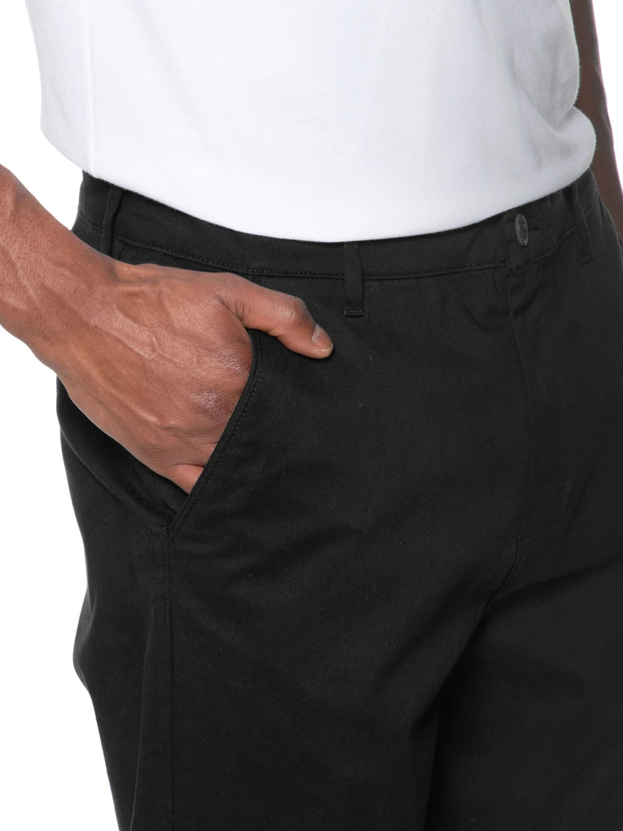 Calça Masculina Chino Skinny Clássica Sarja (PA) Preto Aramis