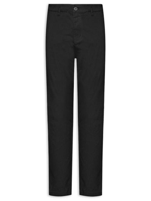 Calça Masculina Chino Skinny Clássica Sarja (PA) - Preto