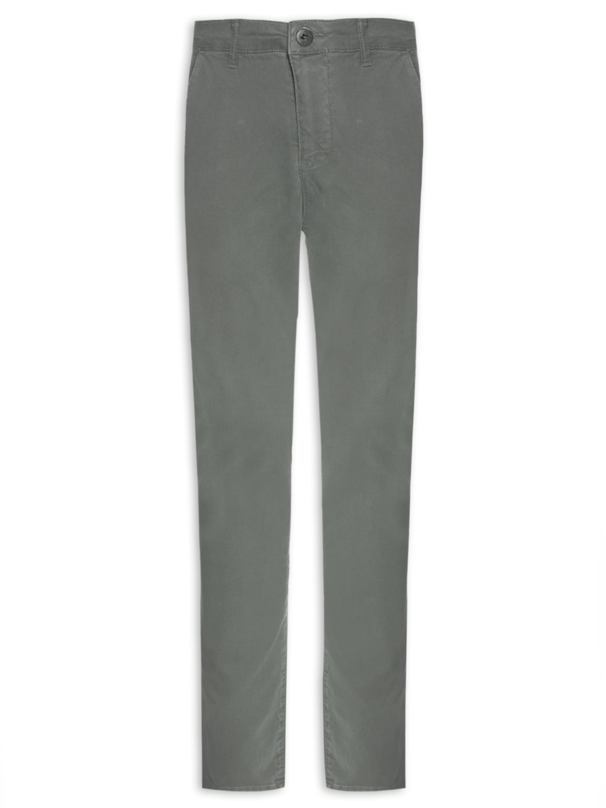 Calça Masculina Chino Skinny Sarjada - Cinza