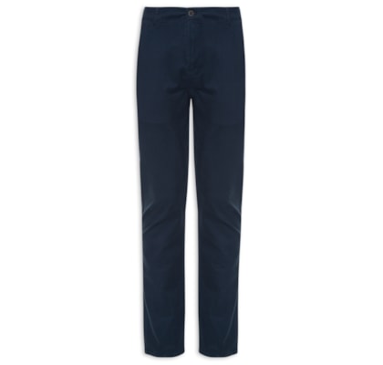 Calça Masculina Chino Slim Clássica Sarja  - Azul