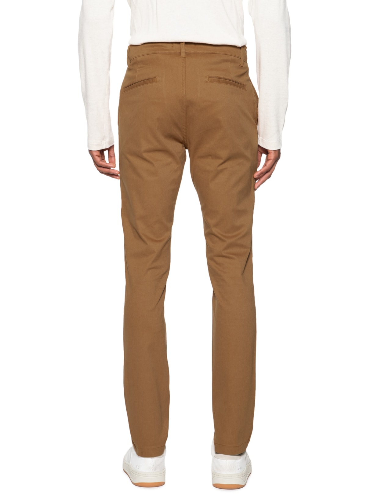 Calça Masculina Chino Slim Fit Color Marrom '2 Essential