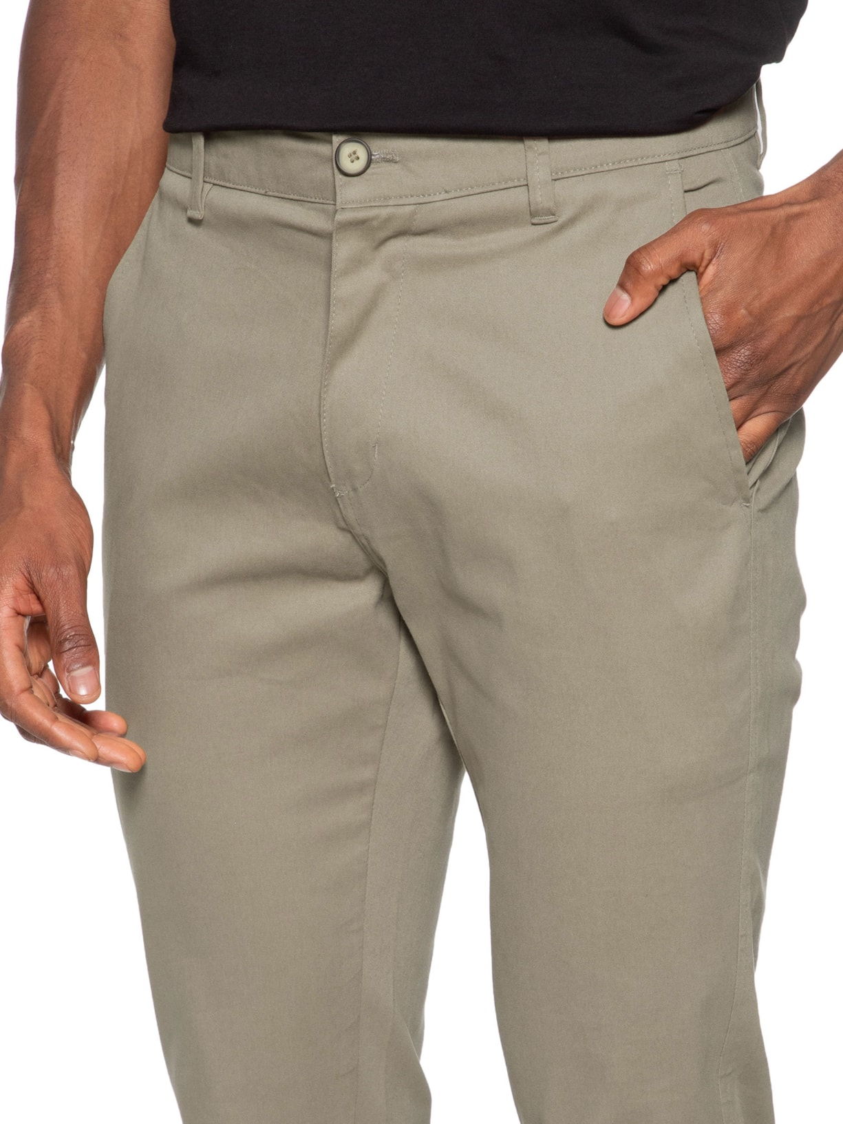 Calça Masculina Chino Slim Fit Color Verde '2 Essential