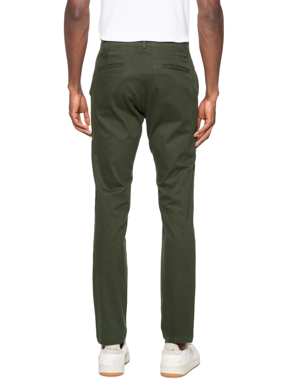Calça Masculina Chino Slim Fit Color Verde '2 Essential