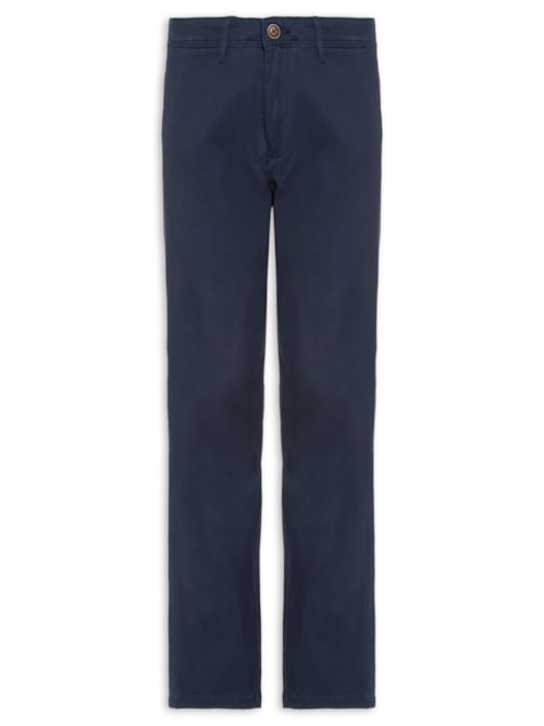 Calça Masculina Chino Slim Fit Em Algodão - Azul