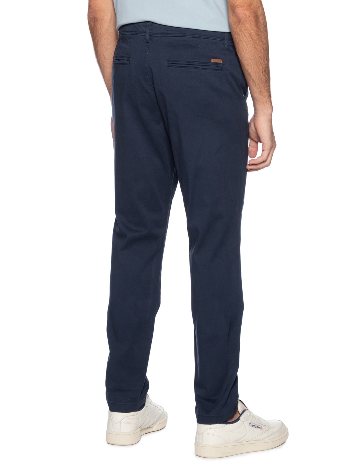 Calça Masculina Chino Slim Fit Em Algodão Azul Jack & Jones