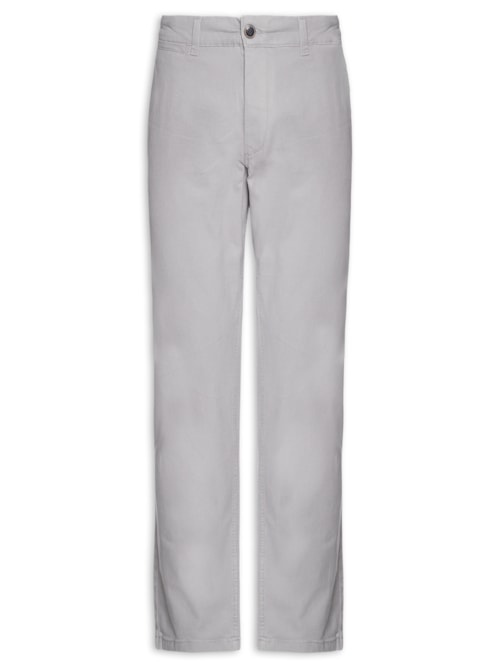 Calça Masculina Chino Slim Fit Em Algodão - Cinza