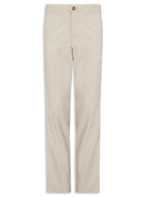 Calça Masculina Chino Slim Fit em Algodão Orgânico - Bege