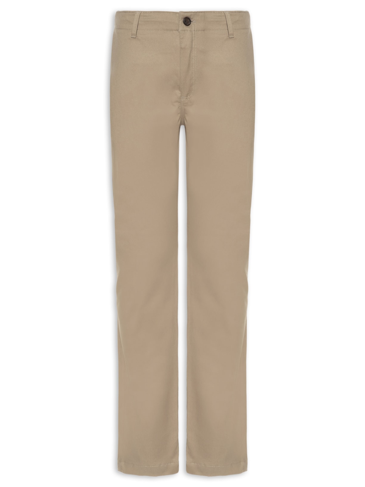Calça Masculina Chino Slim Fit Em Sarja Bege Sergio K