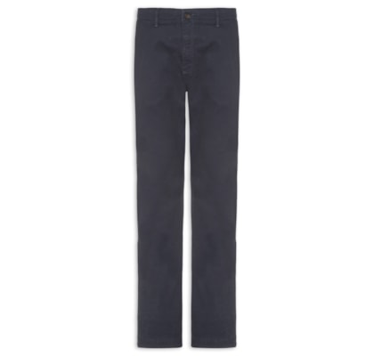 Calça Masculina Chino Slim Fit Sarja - Azul