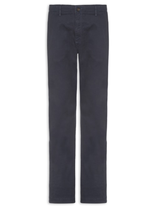 Calça Masculina Chino Slim Fit Sarja - Azul