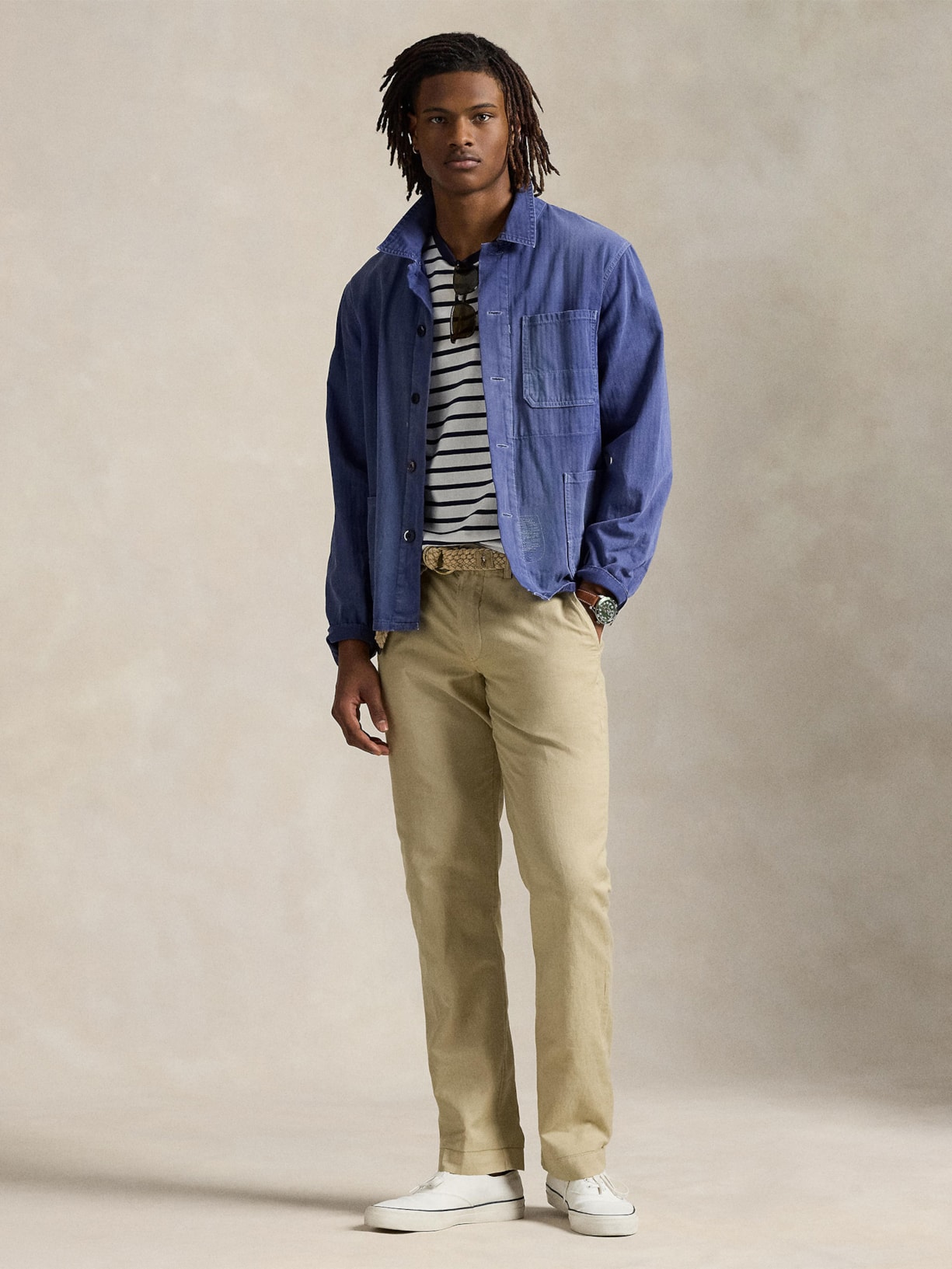 Calça Masculina Chino Stf Bedford P Flat Front Bege Polo Ralph Lauren