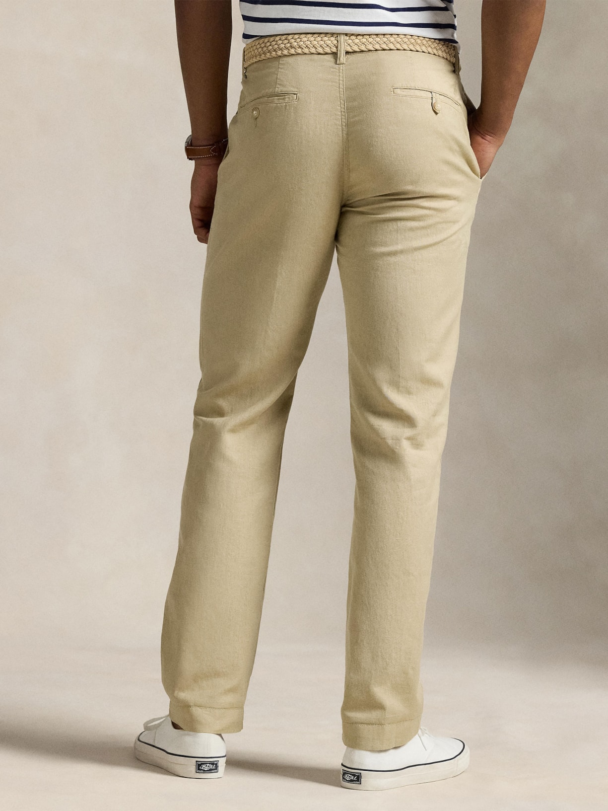 Calça Masculina Chino Stf Bedford P Flat Front Bege Polo Ralph Lauren