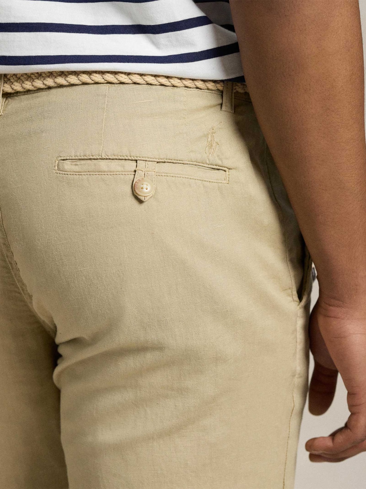 Calça Masculina Chino Stf Bedford P Flat Front Bege Polo Ralph Lauren