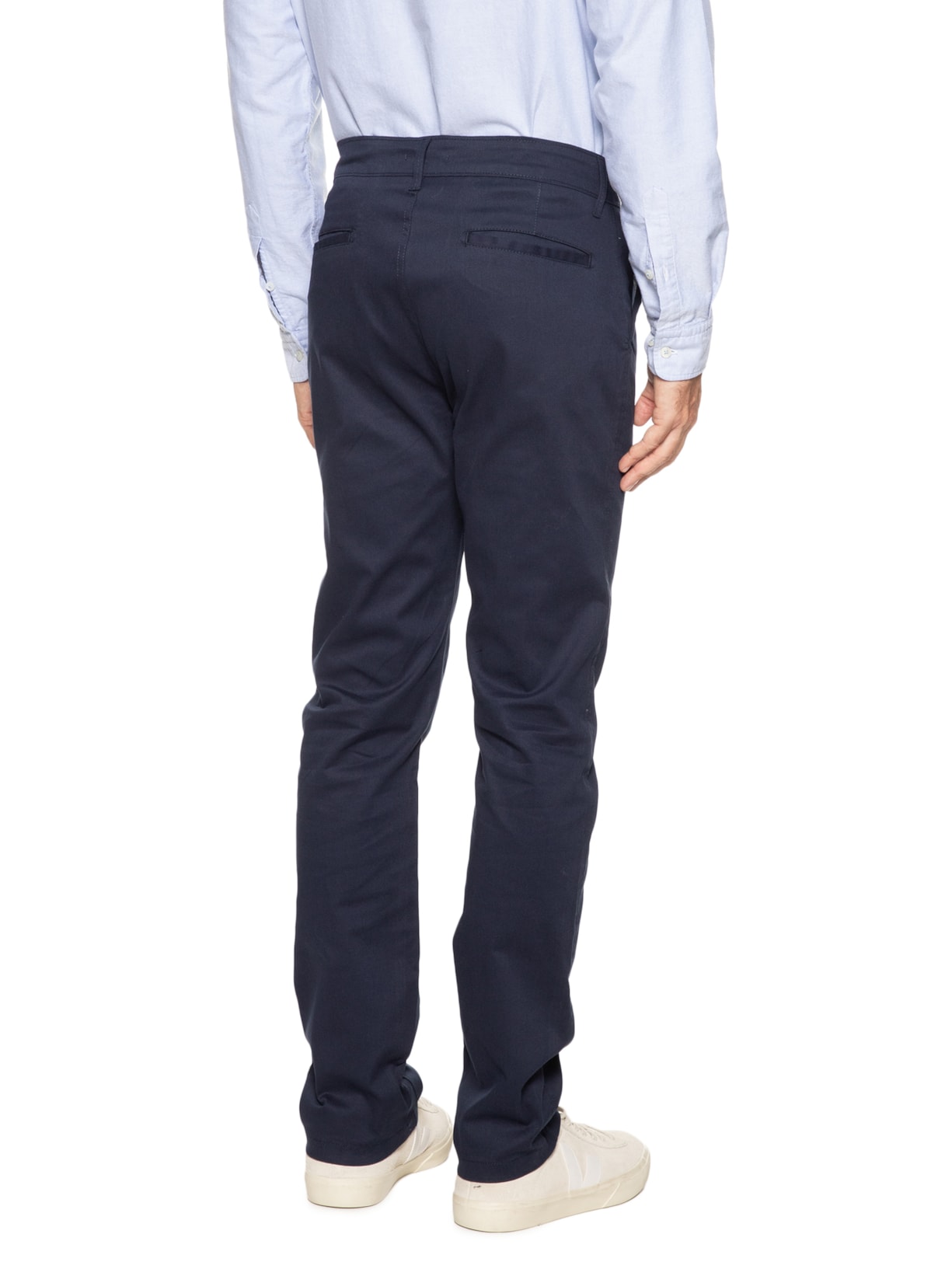 Calça Masculina Clássica Chino Reta Azul '2 Essential