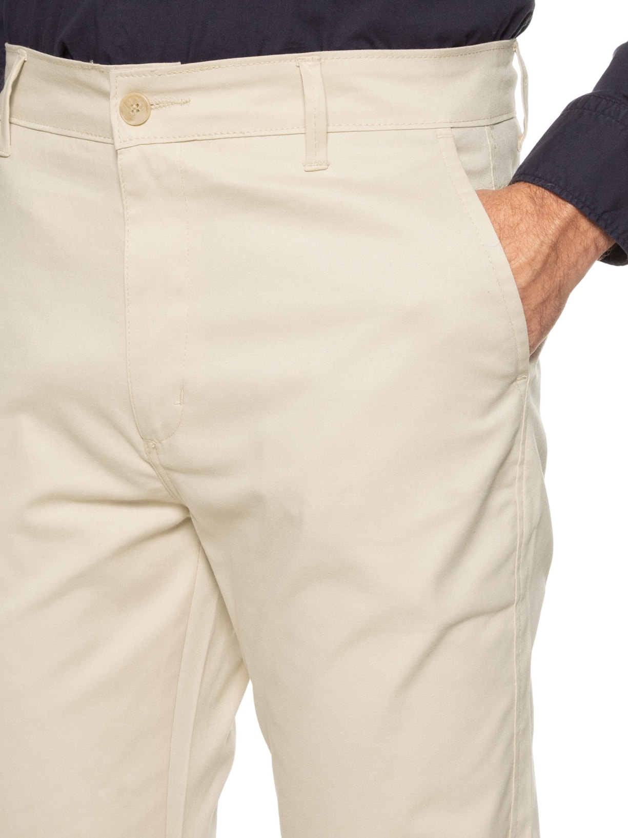 Calça Masculina Clássica Chino Reta Bege '2 Essential