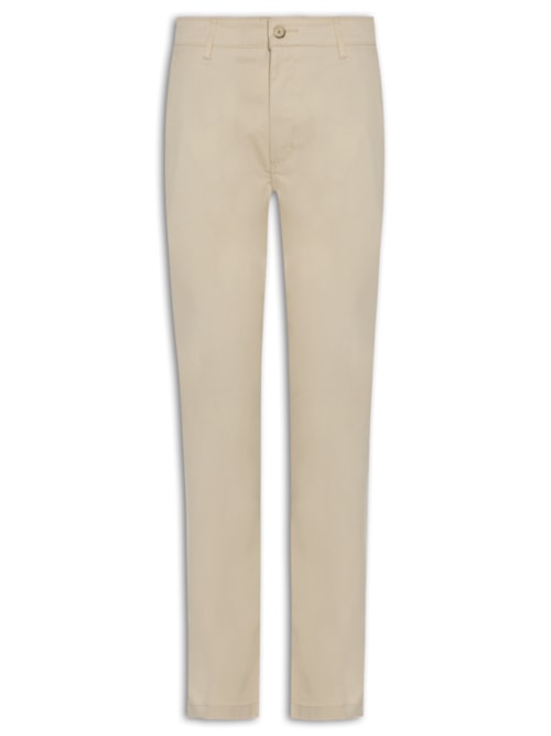 Calça Masculina Clássica Chino Reta - Bege