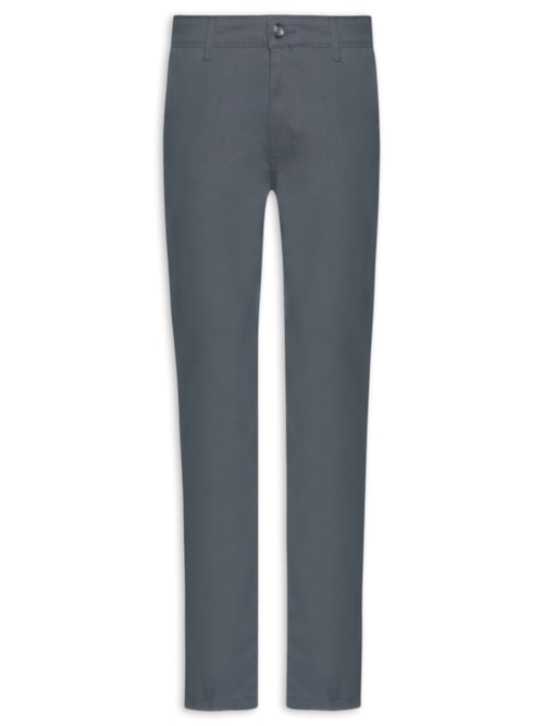 Calça Masculina Clássica Chino Reta - Cinza