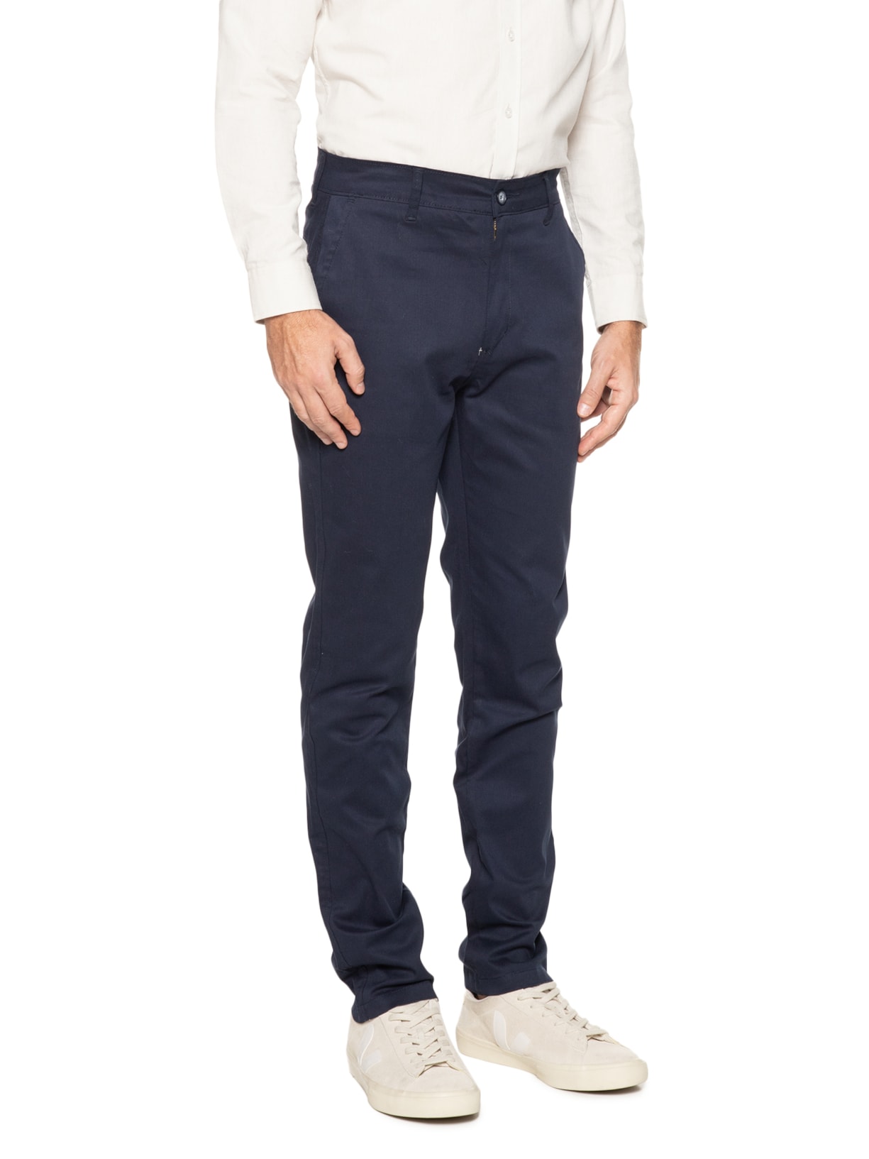 Calça Masculina Clássica Chino Slim Azul '2 Essential