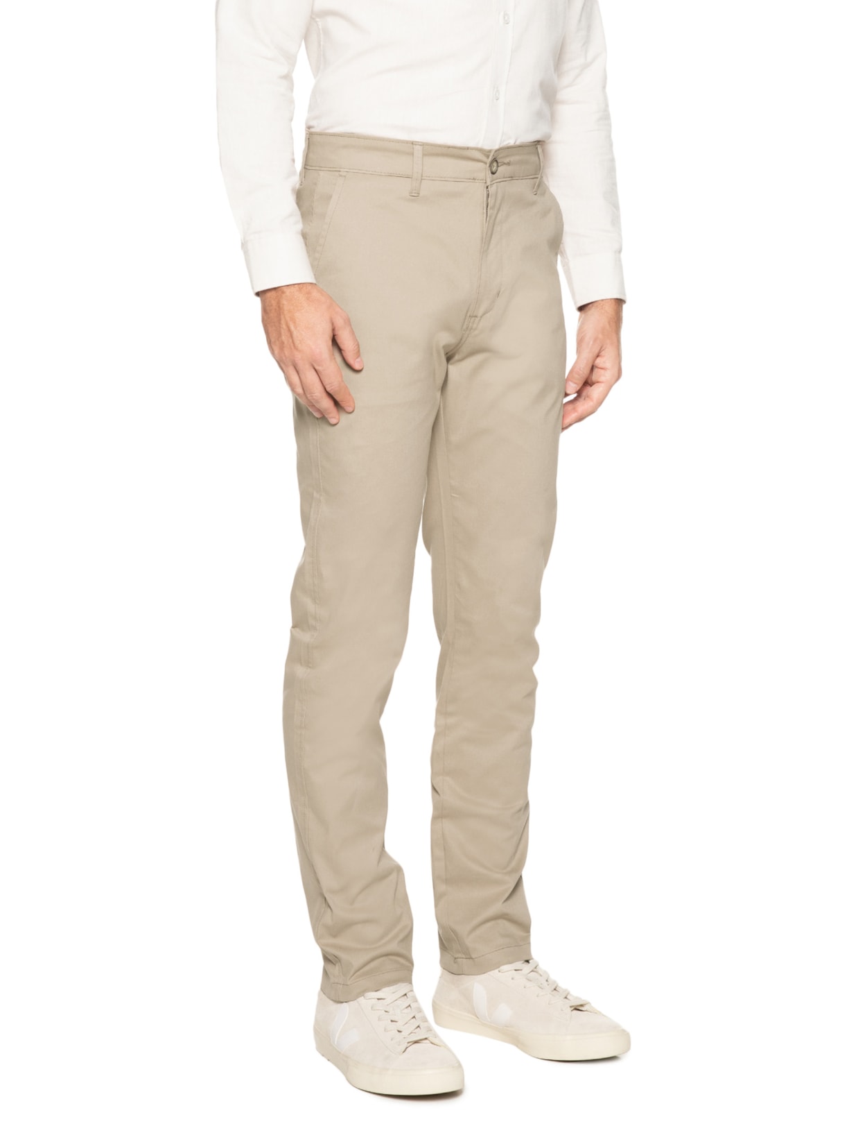 Calça Masculina Clássica Chino Slim Marrom '2 Essential