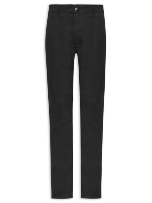 Calça Masculina Clássica Chino Slim - Preto