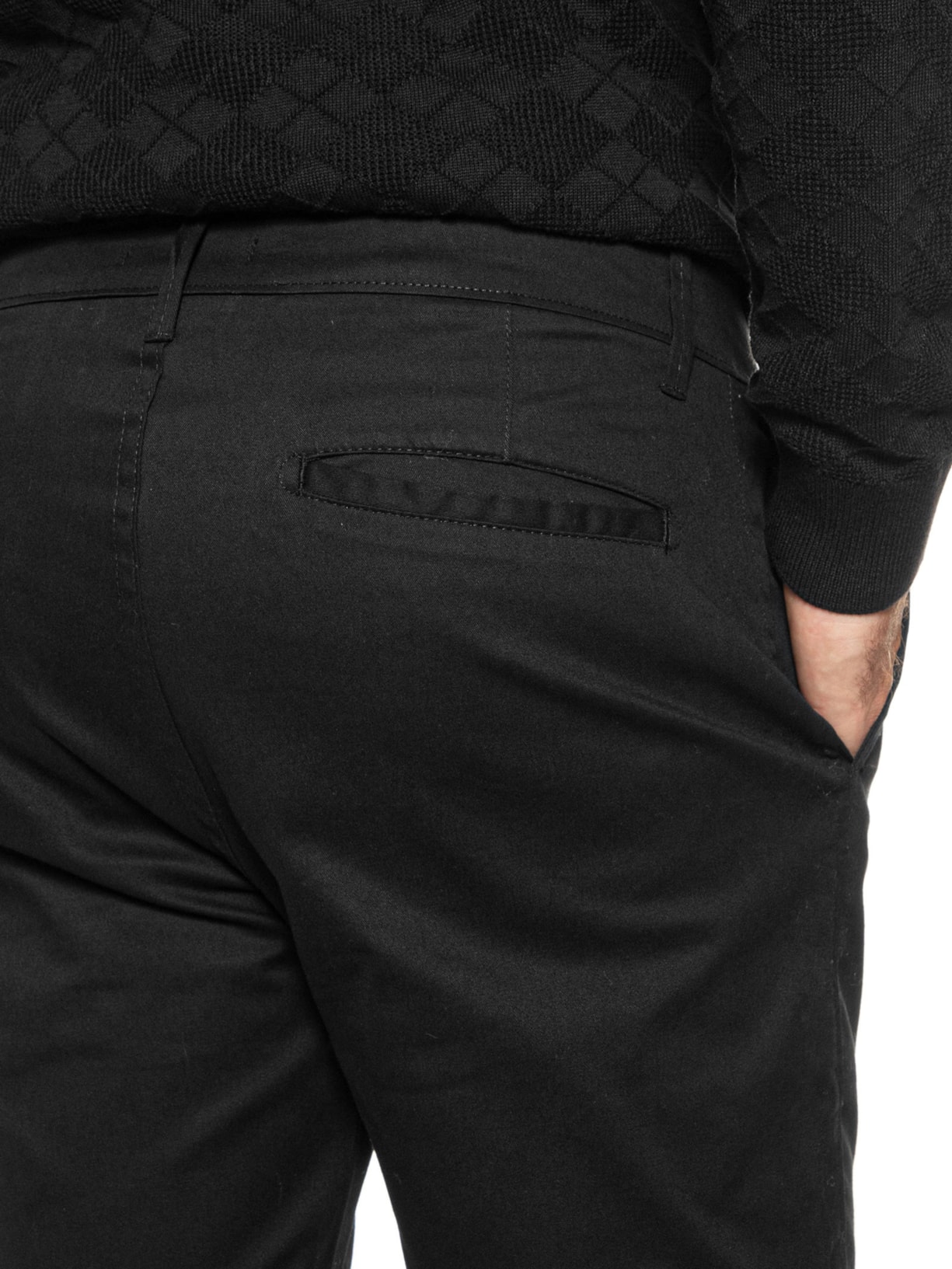 Calça Masculina Clássica Chino Slim Preto '2 Essential