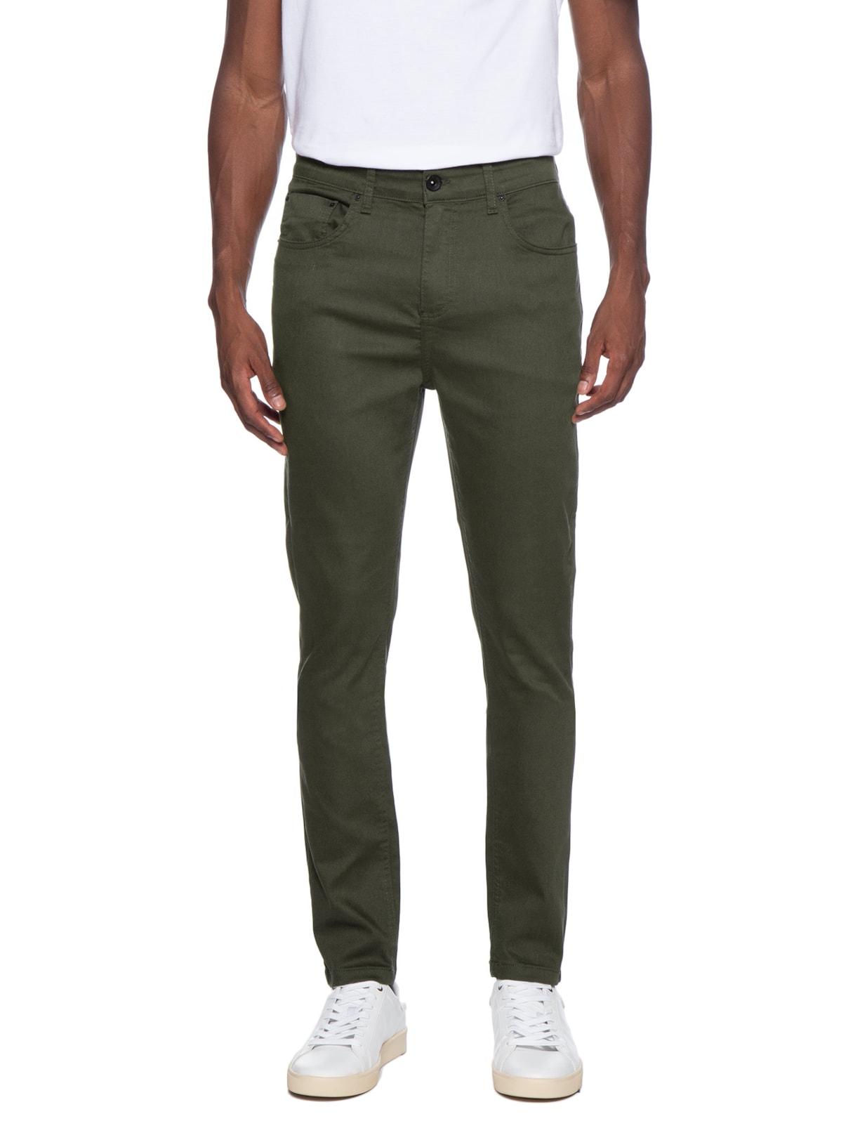 Calça Masculina Color Skinny Fit Power Verde Aramis