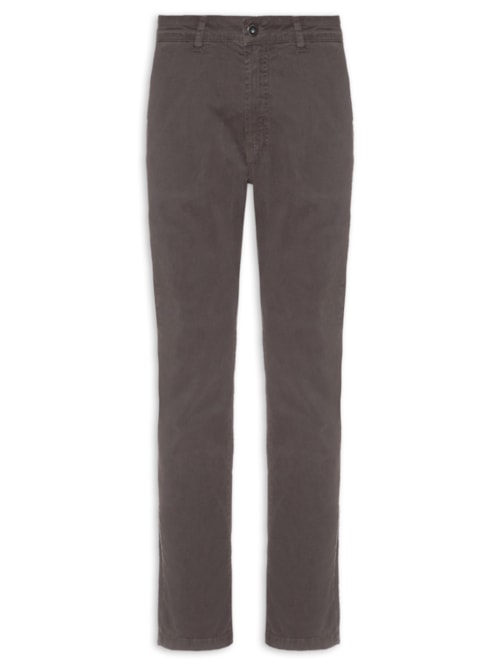 Calça Masculina Color Twill Power Slim - Cinza
