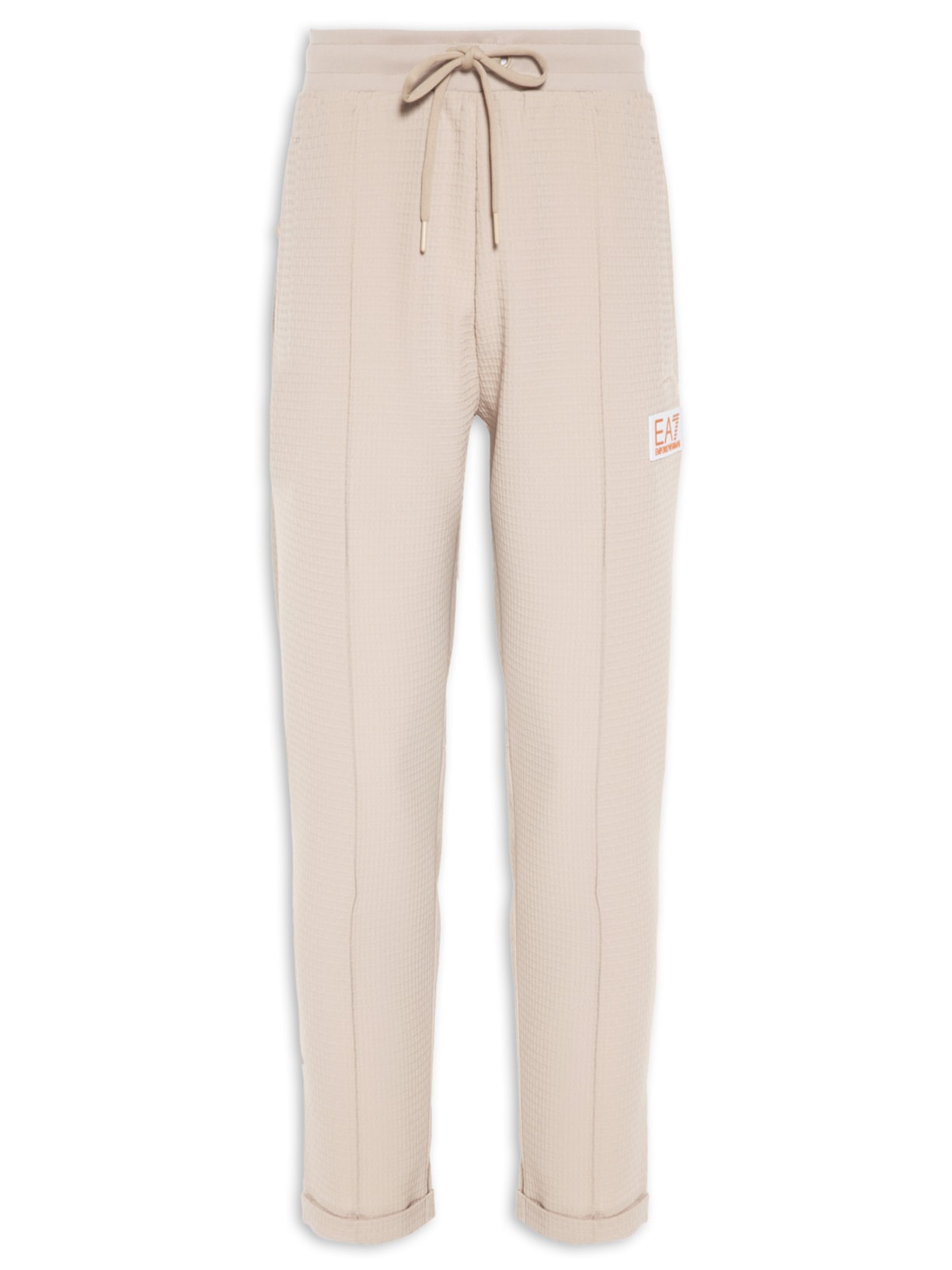 Calça Masculina Com As Barras Dobradas - Bege